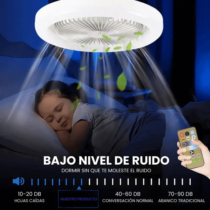 Ventilador Inteligente TurboMax™ 2 en 1 con Luz LED | Súper Potente y Recargable 🔥